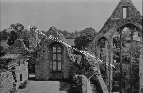 ABBEY  GABLE AND DORMITORY FROM STAIRS TO TOWER